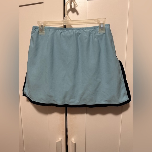 NIKE Powder Blue‎ with Navy Trim Elastic Waist Pull On Tennis Skort size M 8-10 - Picture 9 of 10